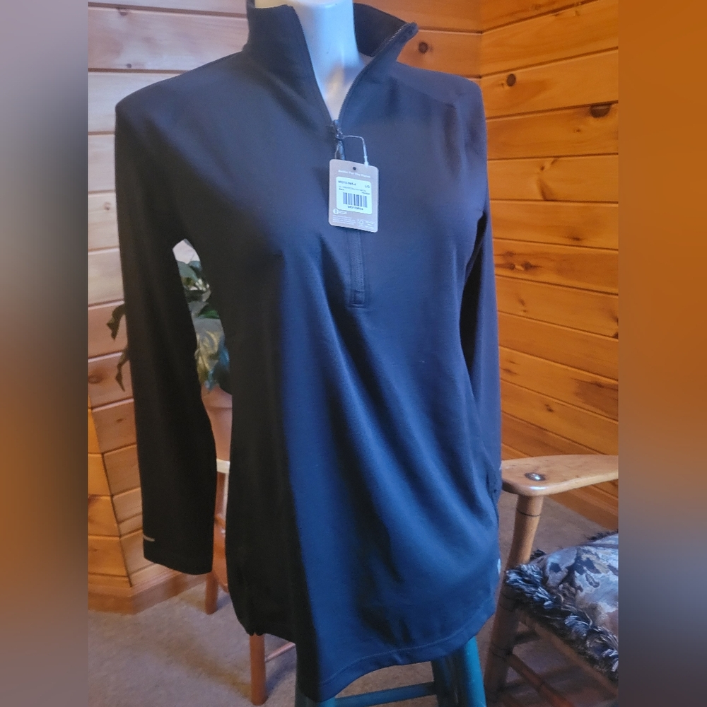 Trimark Asgard Eco knit half zip black size large NWT